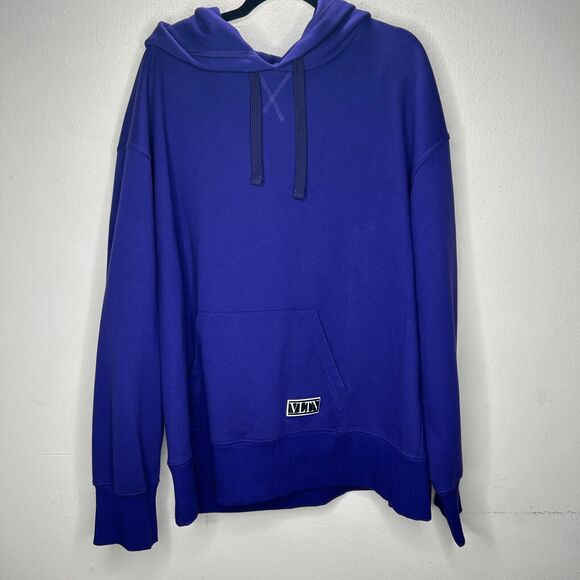 Valentino Purple Oversize Long Sleeve Hoodie Pocket VLTN - Picture 4 of 13